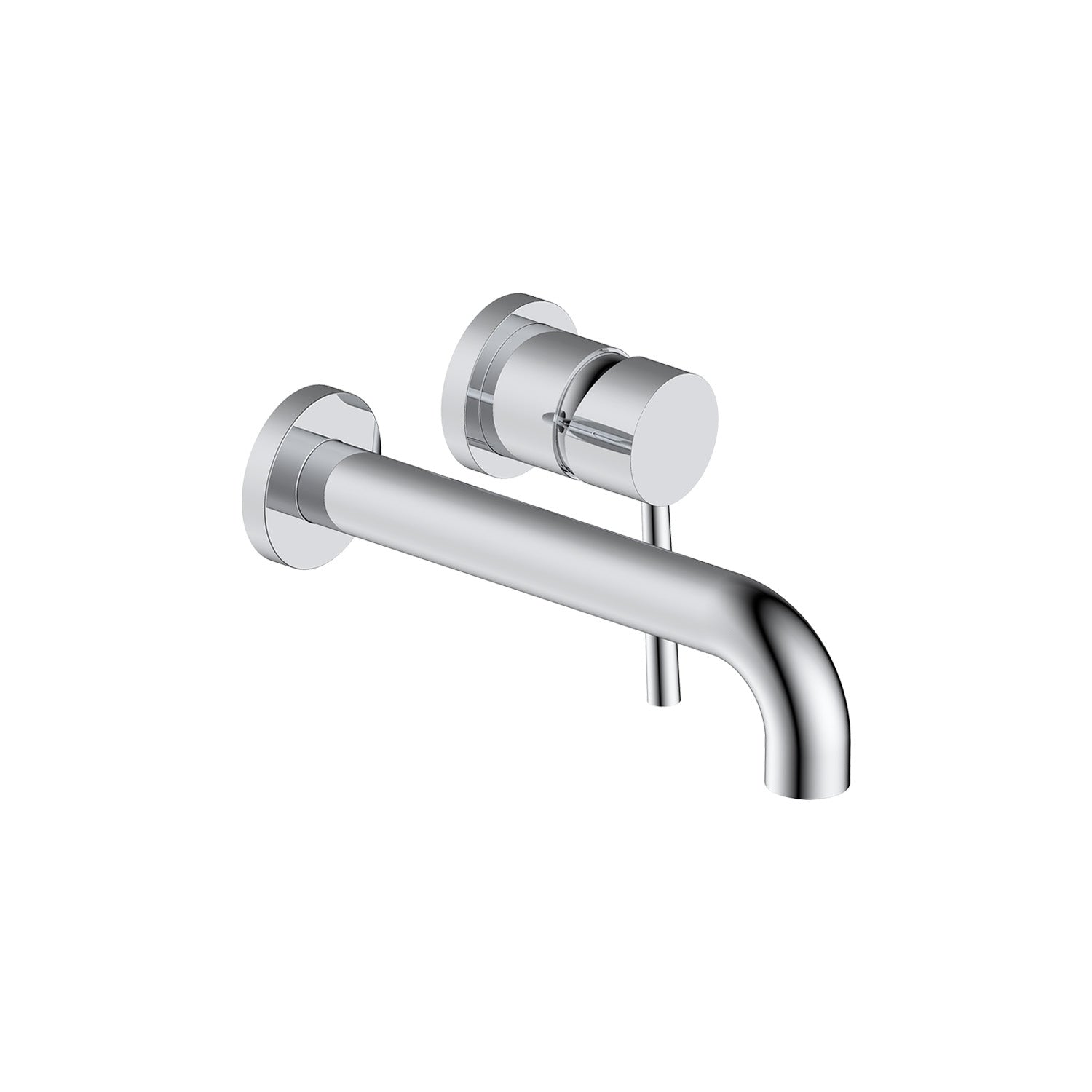 Round wall-mounted bath faucet in chrome – Agua Canada