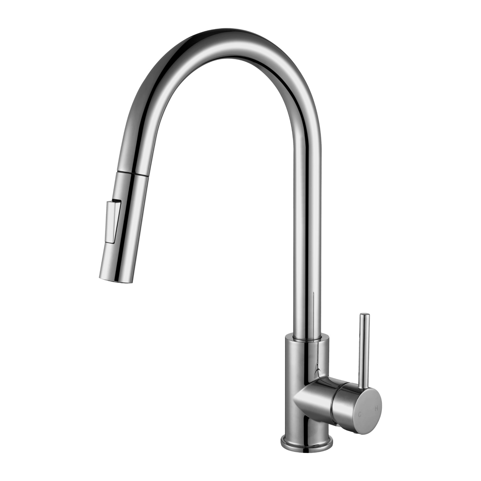 Robinet Eau Froide Ubett - Inox Brossé Nickel - 1 Trou Cuisine - Bec Col De Cygne Rotatif 360°