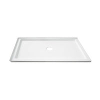Agathe-L Base de douche lisse 32"x 48"installation en coin (gauche)