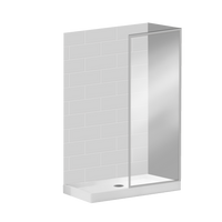 Alberto3679-BN PANNEAU FIXE 36''x 79'' NICKEL BROSSÉ