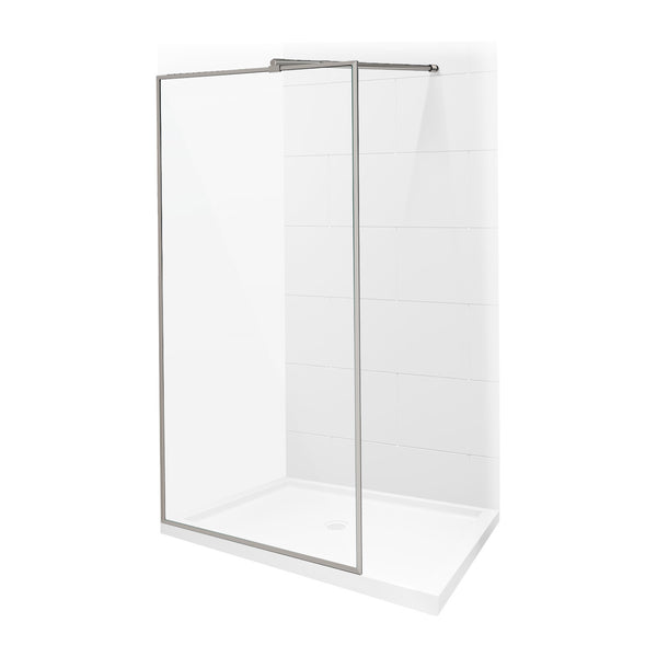 BRUSHED NICKEL FIXED SHOWER PANEL 42''x 79''