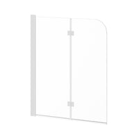 Clear Bathtub Screen in Matte white finish