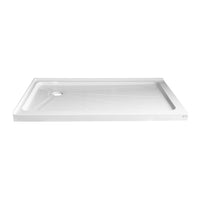 Angela-L 36"x 60" corner installation (left) textured shower base