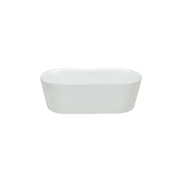 Bahli-60-II 60'' glossy white oval freestanding bathtub - II
