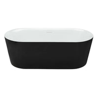 Baignoire Autoportante Arrondie Noire 60"