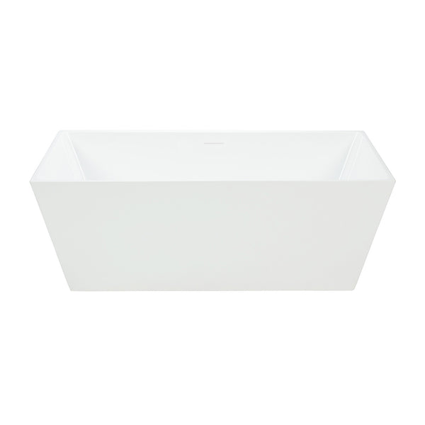 Thin Edges Square Freestanding Bathtub 66''