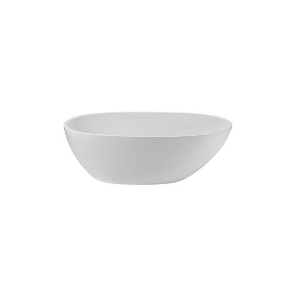 Bayo-60-II 60" Baignoire autoportante ovale blanche brillante