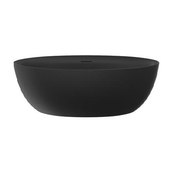 73'' matte black freestanding bathtub