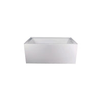 Brio-MW-R 60’’ matte white right alcove bathtub