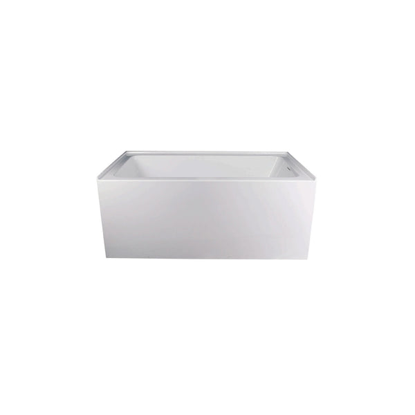 Brio-MW-R Bain blanc mat en alcôve droite 60''