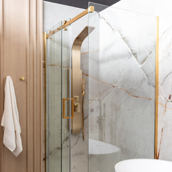 Cappo 3 functions brushed brass (gold) shower column