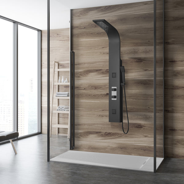 Celma 3 functions matte black shower column