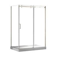 Panel set and Shower door in Brushed Nickel finish