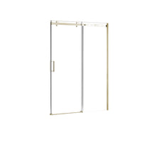 48" Shower Door in Brushed Brass