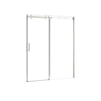 Porte de douche 60" en nickel brossé