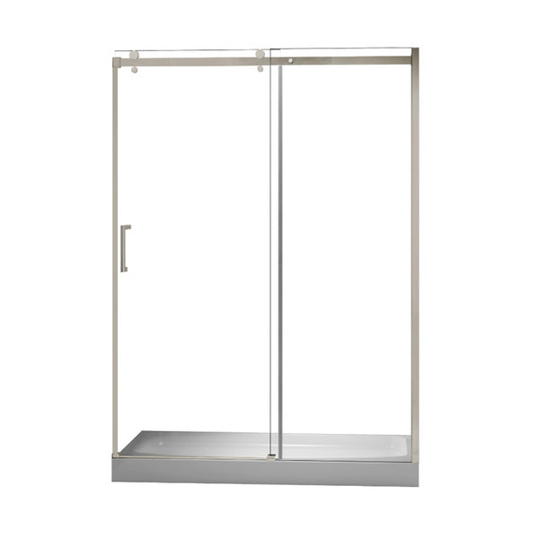 Porte de douche 60" en nickel brossé