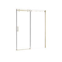 Porte de douche 60" en or brossé