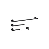 Daphne-BK Matte black round assorted accessory set