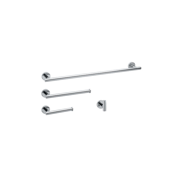 Daphne-C Ensemble d'accessoires assortis ronds chromés