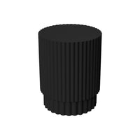 DEBBIE-BK Banc de douche en surface solide noir mat
