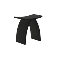 Deko-BK Matte Black Solid Surface Shower Bench