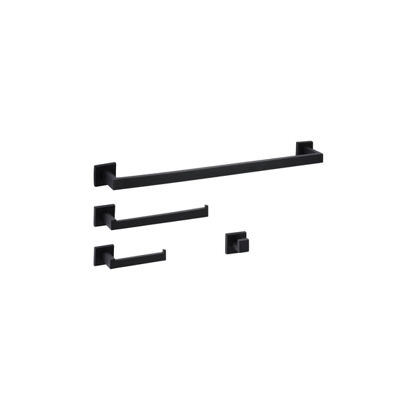 Dennis-BK Matte black square assorted accessory set