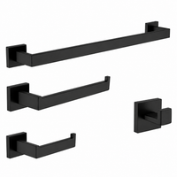 Matte Black Square Assorted Accessory Set