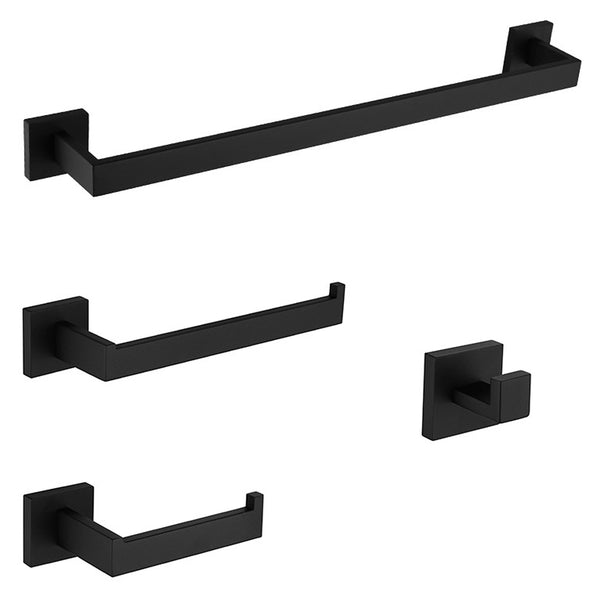 Ensemble d'accessoires assortis carrés noirs mats