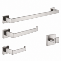 Brushed Nickel Square Assorted Accessory Set