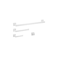 Dennis-W Matte white bathroom accessories
