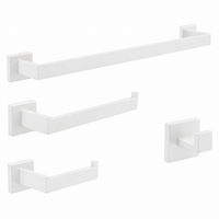 Matte White Square Assorted Accessory Set