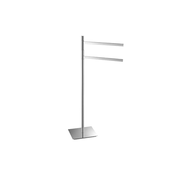 Porte-serviettes arrondi sur pied fini chrome