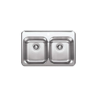 2 bowls, 32''X21'', top mount kitchen sink