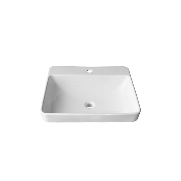 Vasque rectangulaire de porcelaine semi-encastré 18’’X23’’