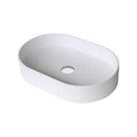 Fara 15" x 23" Oval Solid Surface Bathroom Vessel Sink