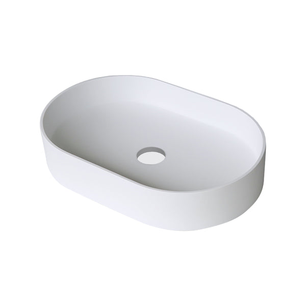 15’’ x 23’’ oval solid surface vessel sink