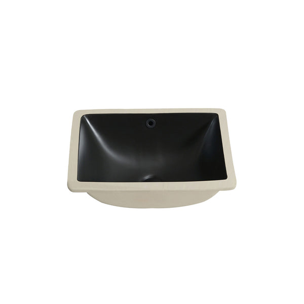 Lavabo sous plan en porcelaine noir mat 13’’X 18’’