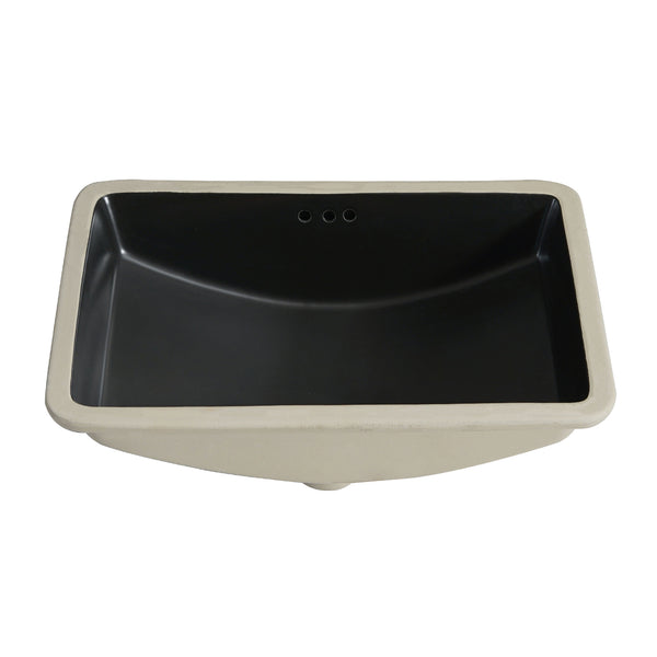 Matte black undermount porcelain sink 15’’X23’’