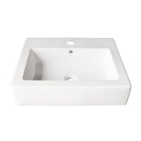 18’’X22’’ rectangular porcelain vessel sink