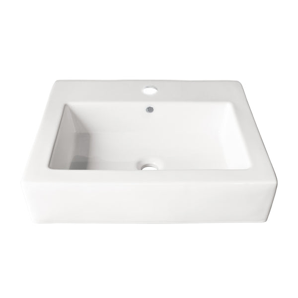 Vasque rectangulaire de porcelaine 18’’X22’’