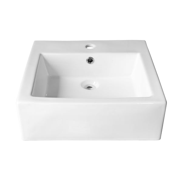 18’’X18’’ square porcelain vessel sink