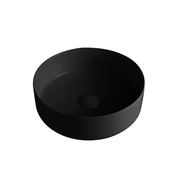 Vasque ronde de porcelaine noir mat 14’’X14’’