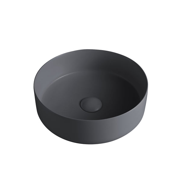 Vasque ronde de porcelaine gris foncé 14’’X14’’
