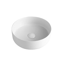 Vasque ronde de porcelaine blanc mat 14’’X14’’