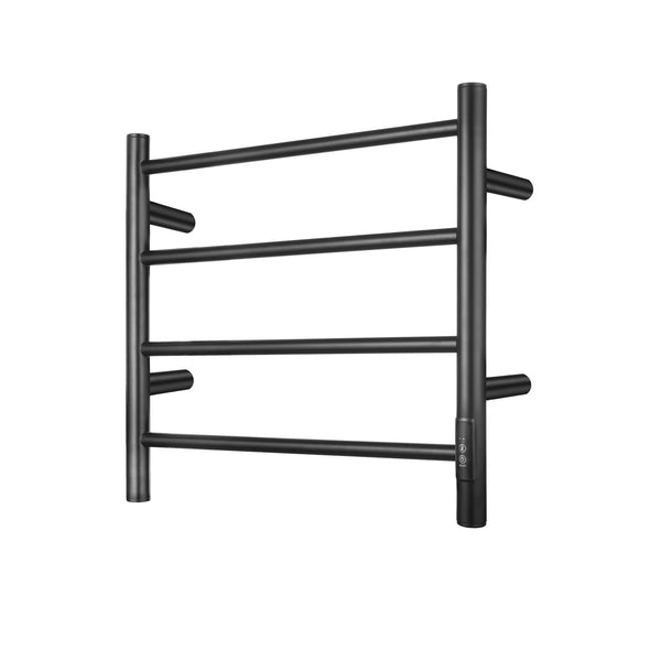 Matte Black Towel Warmer 4 Bars Round