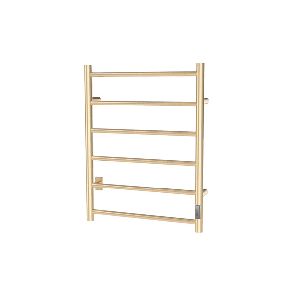 Brushed Gold Towel Warmer 6 Bars Round