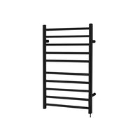 Matte Black Towel Warmer 10 Bars Round
