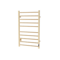 Brushed Gold Towel Warmer 10 Bars Round