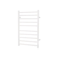 Glossy White Towel Warmer 10 Bars Round
