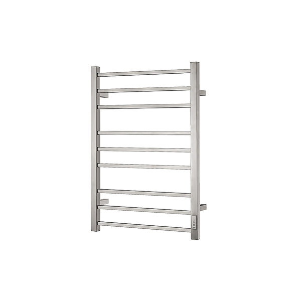 Brushed Nickel Towel Warmer 9 Bars Square